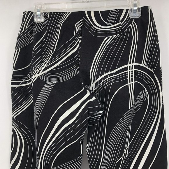 Vintage Haven Bleu B/W Flare Pants sz 6 Psychedelic Y2K - Picture 9 of 13